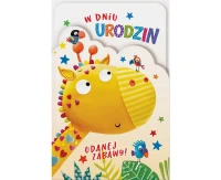 Harmony Card with Birthday Coloring Book, Giraffe, 11,5x16,5 cm